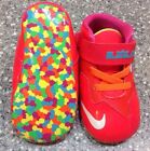 Nike Lebron Xi Fruity Pebbles Crib Shoe Infant Boy Girl 3C Orange Pink Free Ship