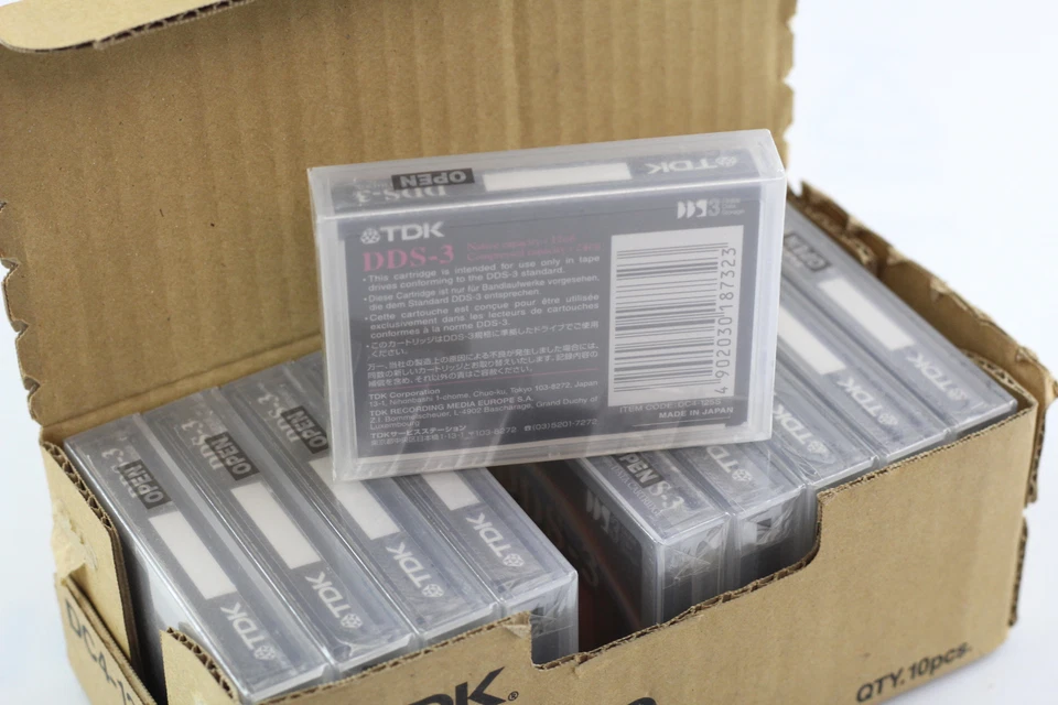 Viel 10 TDK DDS-3 12/24GB 4MM Backup Tape Neu - Bild 4 von 4