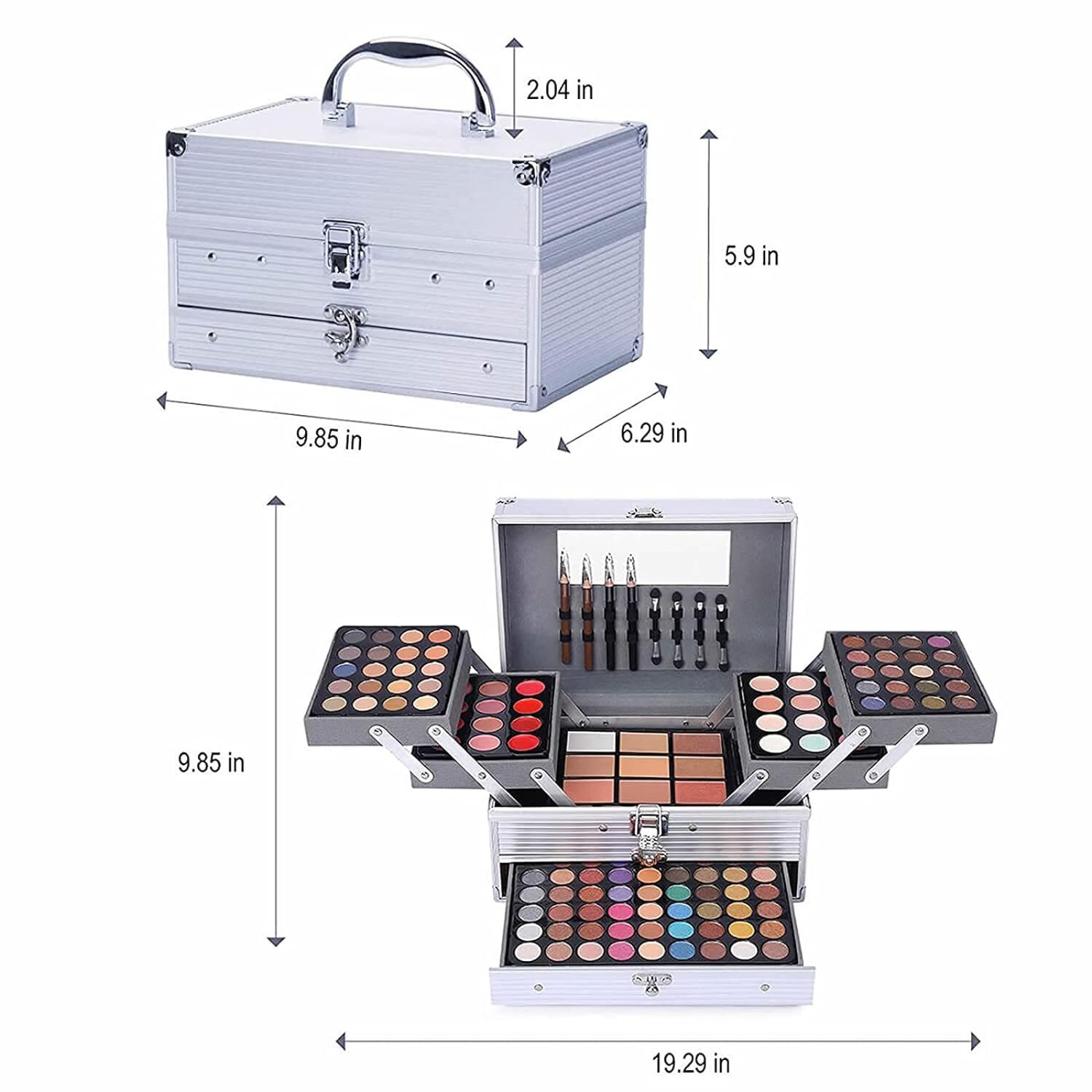 UNIFULL 132 Color All- In- One Makeup For Women Full Kit,Professional Set 1 