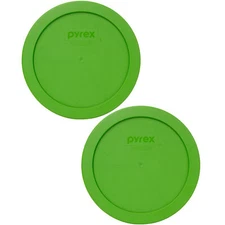Pyrex 7201-PC Lawn Green Plastic Storage Replacement Lid Cover (2-Pack)