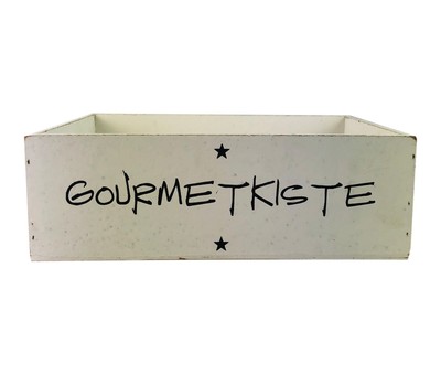 Parts4Living Antikholz Aufbewahrungskiste Geschenkkiste weiß 30 x 20 x