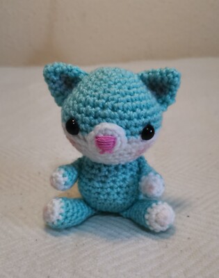 Handgefertigte gehäkelte Katze, Farbe neuwertig. Deko, Geschenk. Amigurumi. 