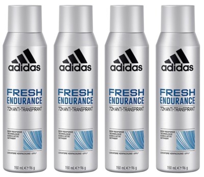  Adidas Fresh Endurance Deospray Männer Anti-Transpirant Bodyspray 72h 4x 150ml 