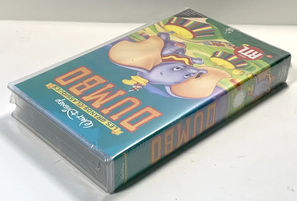 *SEALED* Vintage VHS: Walt Disney - DUMBO - French Les Grands Classigues - RTL — 第 4/4 张图片