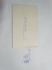 Edd Roush Signed Index Card JSA Auction Certified 
