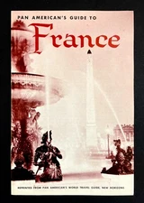 1961 Pan American Airlines France Tourist Guide Vintage Travel Tips Mini Booklet