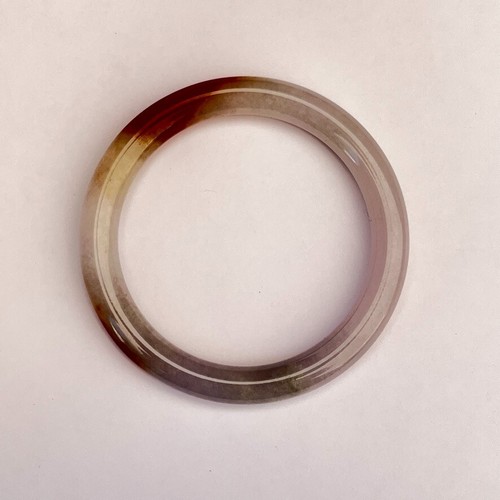 53.5mm ID Natural 100% Lavender and Red Jadeite Jade Bangle Bracelet CERTIFIED - Picture 21 of 23
