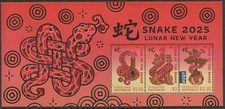 Christmas Island 2025 Lunar New Year - Year of the Snake Mini Sheet MUH