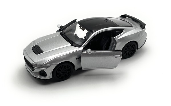 Modellauto Ford Mustang Gt 1:34-39 Silber Miniatur Fahrzeug-image