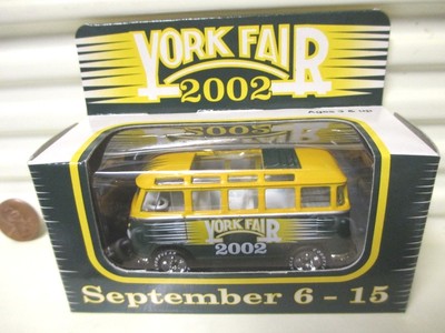 Matchbox York Fair Pennsylvania 2002 VW Volkswagen Bus Tampo Variations New 