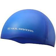 SWIM U.S. DIVERS Junior 6 Swim cap silicone in Blue One Size Fits most