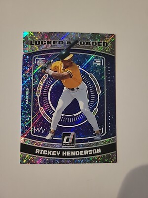 2023 Donruss Locked & Loaded Vector #LL6 Rickey Henderson Oakland A's D16