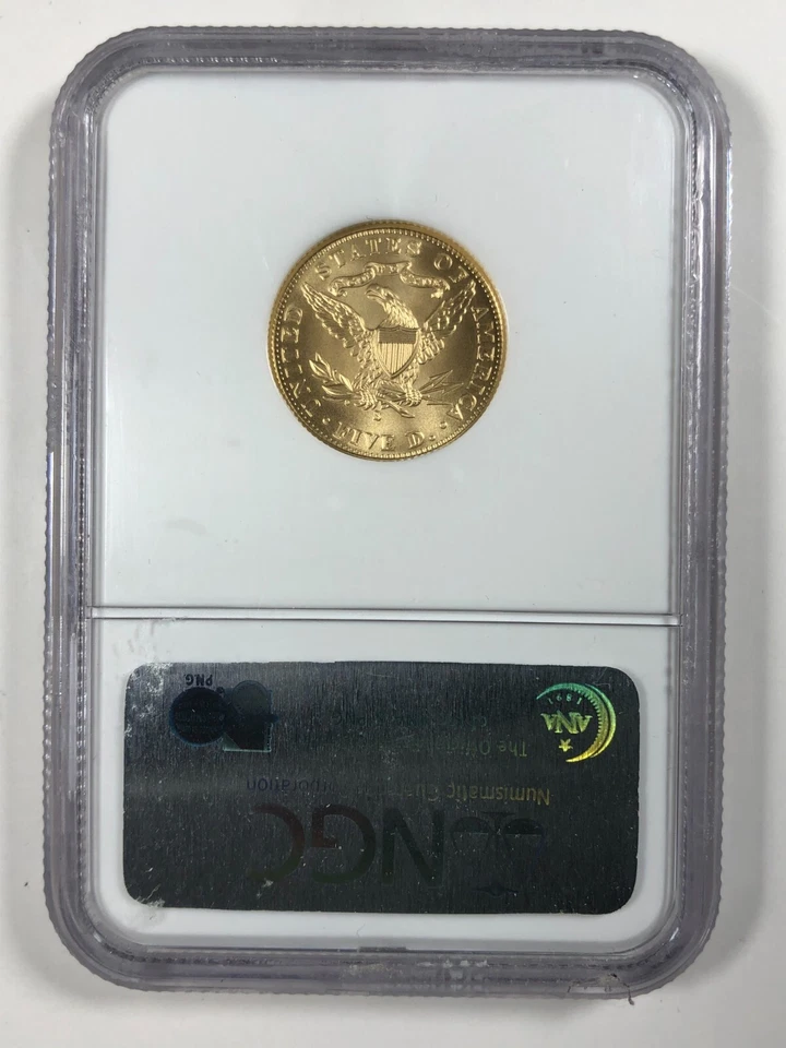 2006-S San Francisco Old Mint. $5 Gold Commem. NGC MS70. .2457oz AGW. - Image 4 of 4