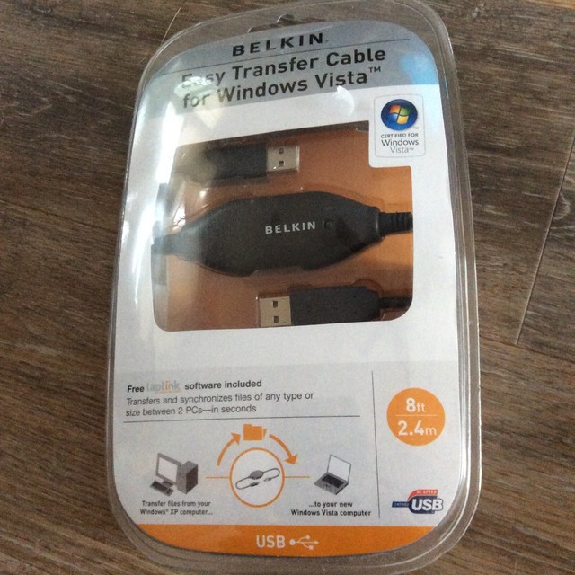 Belkin Easy Transfer Cable For Windows Vista USB 8 In. New eBay