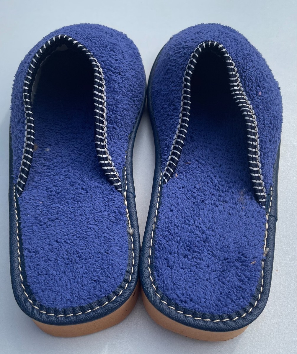 Women's Embroidered Floral Plush House Terry Open Toe Slippers Sizes M L XL New | UK