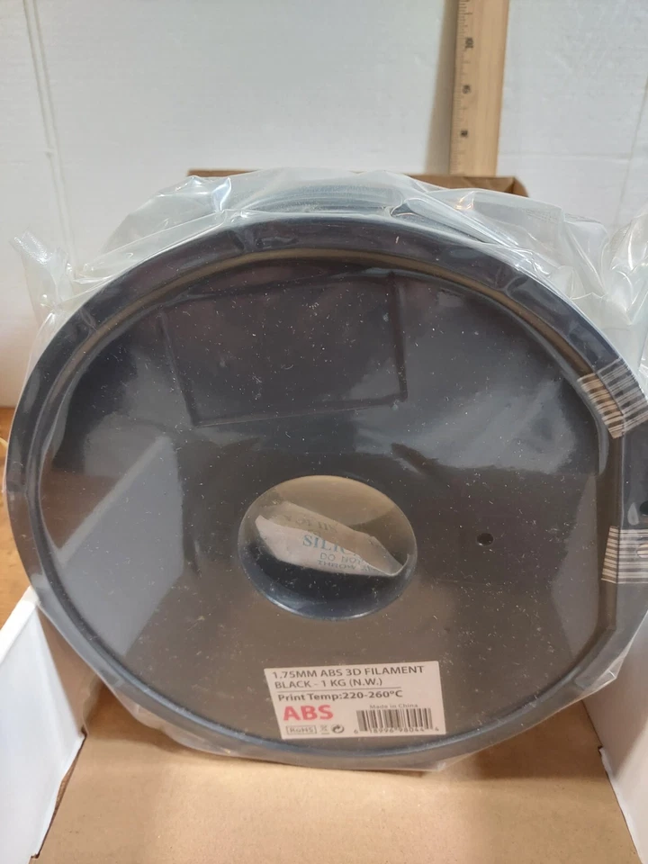 Flamento de impresión 3D negro interior ABS 1,75 mm 1 kg Foto 3 de 4