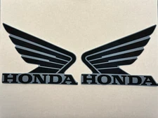Honda OEM NOS 130mm Mark Wing Decal Blue & Black for ATV Rincon, Foreman, Etc
