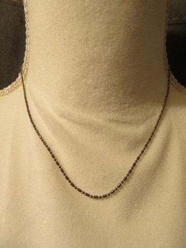 16 INCH ~ AJUSTABLE ~STEEL ~ BALL AND OVAL CHAIN ~ LOBSTER CLASP