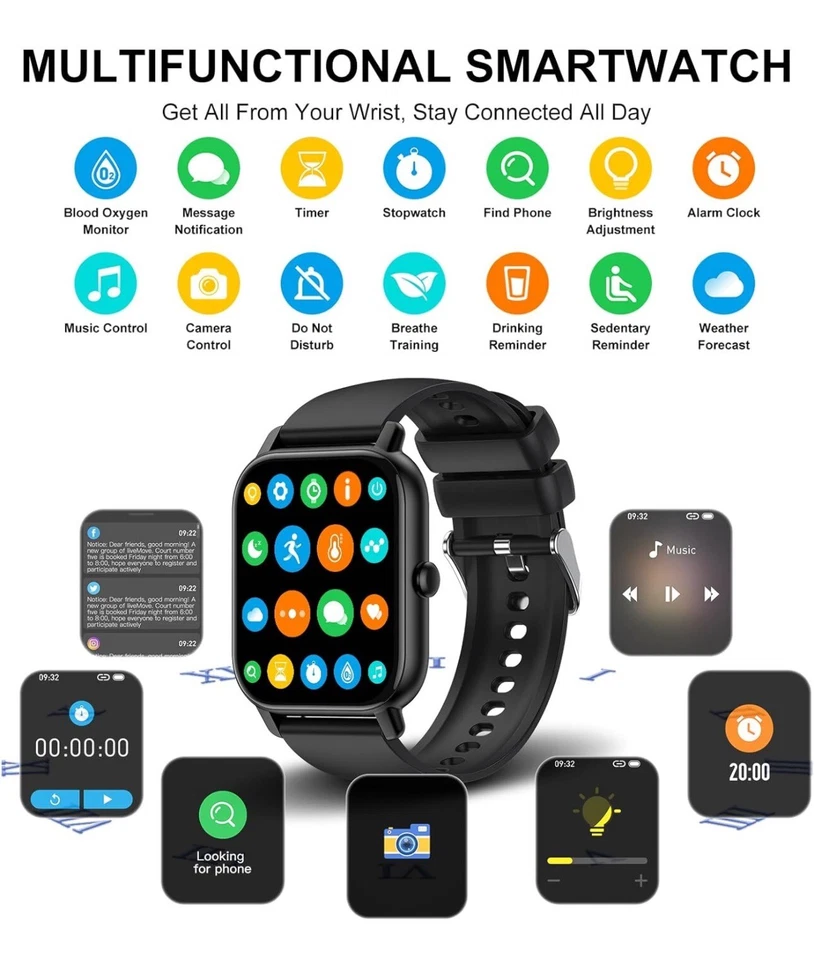 Smartwatch Man and woman Waterproof and fitness watch - Bild 2 von 4