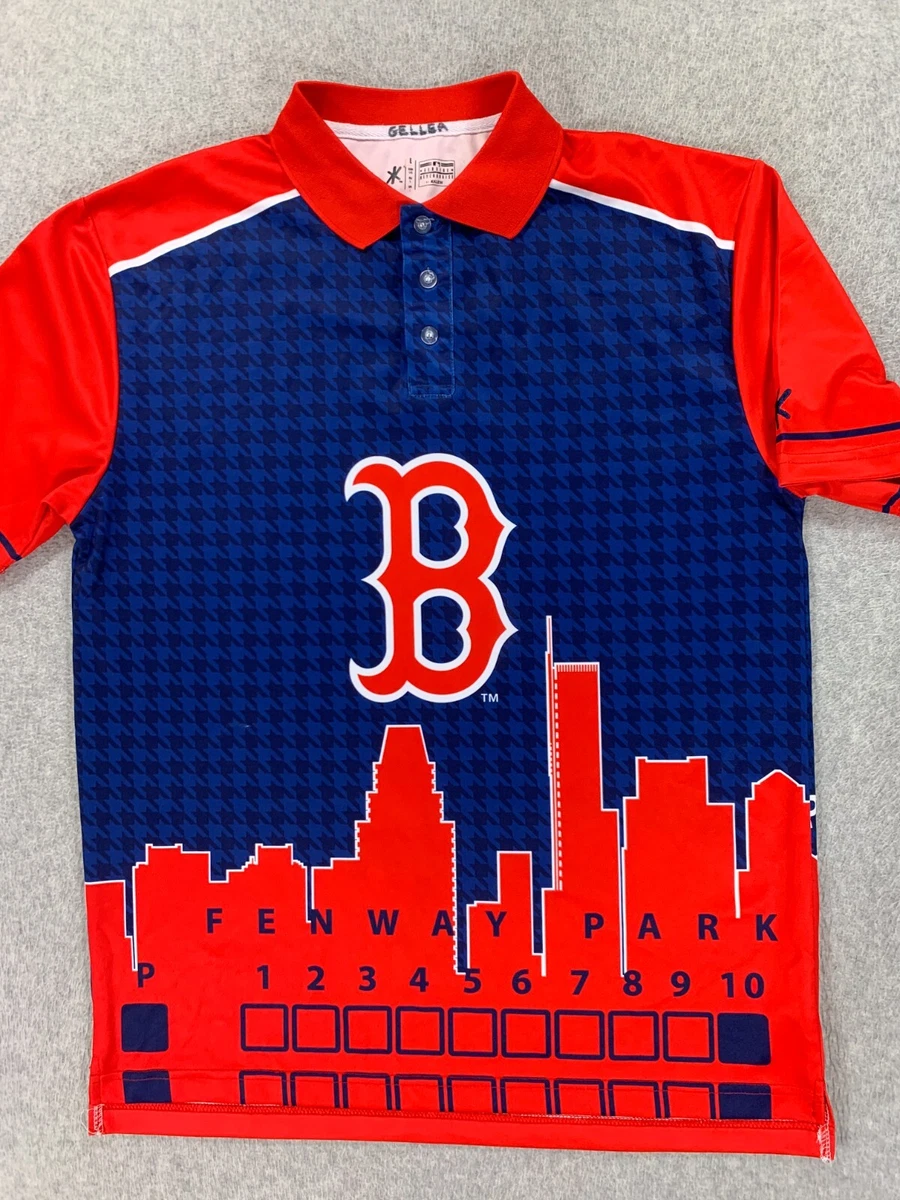 Boston Red Sox Fenway Park Klew Short Sleeve Baseball Polo Shirt Men s Large