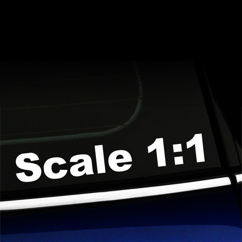 Scale 1:1 - Funny Sticker Decal for MINI Cooper Smart Fiat - You choose color! - Picture 3 of 26
