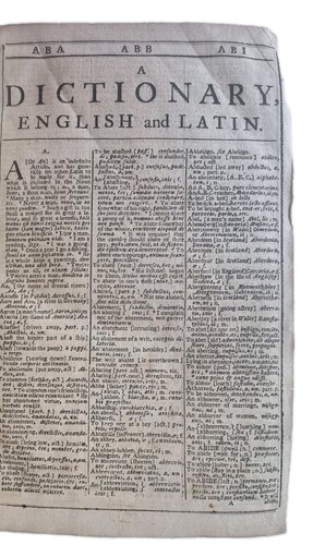 Latin - English | English - Latin Dictionary | Elisha Coles | 1736 - Picture 14 of 24
