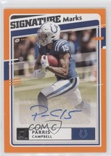 2020 Panini Donruss Signature Marks Parris Campbell #SM-PC Auto sd0