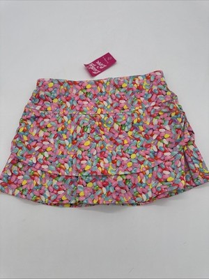 Lucky in Love Girls Skort Medium M 10-12 Eye Candy Jellybeans Tennis Skirt Nwt