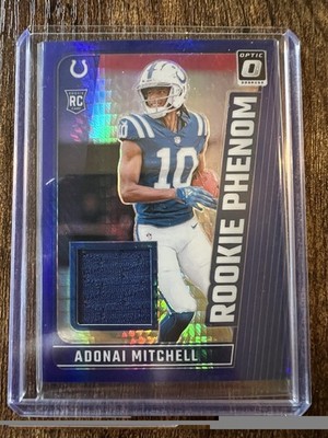 Panini 2024 Donruss Optic Rookie Phenom Adonai Mitchell RC Patch Colts RPB-AML