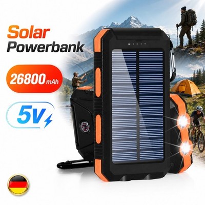 26800mAh Solar Power BankTragbar Externer Batterie Ladegerät für alle Handy
