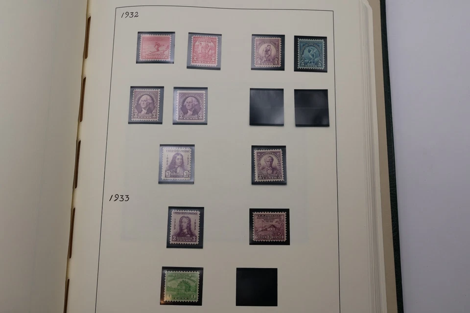 US UNITED STATES HOMEMADE MOUNT LIKE SCOTT NATIONAL STAMP ALBUM 99%-1932-73 MNH - Image 4 of 4