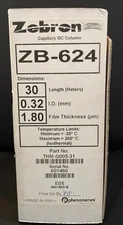 Phenomenex Zebron Capillary GC Column, ZB-624, 30m 0.32mm 1.8µm 7HM-G005-31