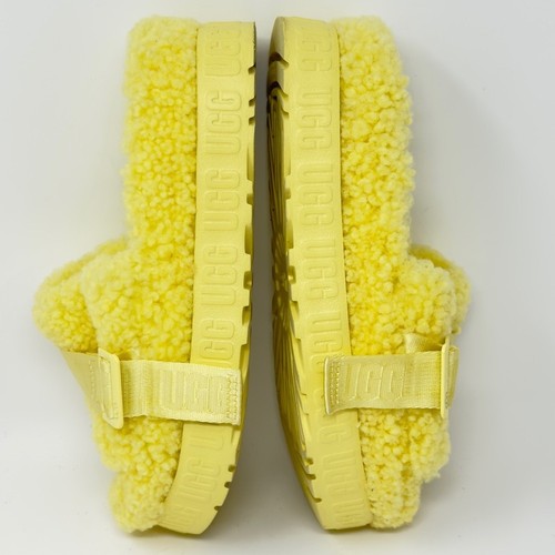 UGG Fluffita Slide Plateau Sandalen gelb Größe 8 - Bild 6 von 10