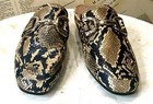 Anthropologie Bibi Lou Zagreb Slip On Loafers Snakeskin Tan Black 38/7-7.5 NEW — photo 3