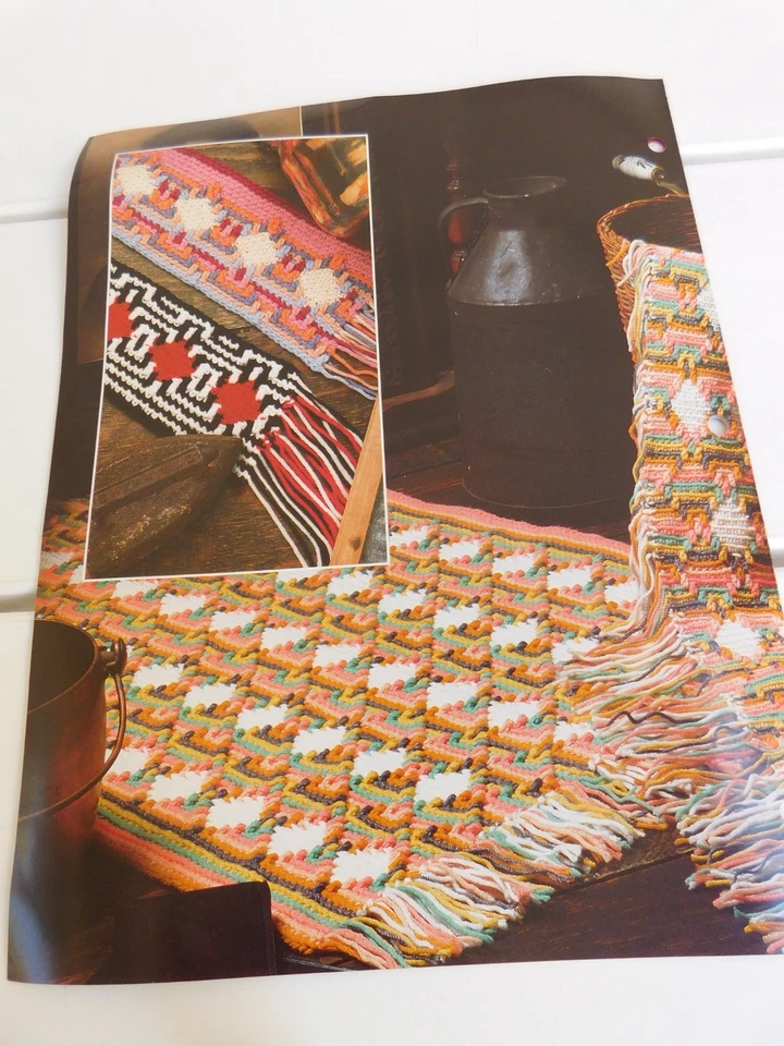 CROCHET Annie’s Afghan Quilt Club “Indian Summer” Pattern Pamphlet Free Shipping - Image 3 of 3