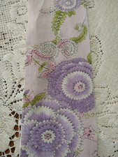 REMNANT Purple Floral Flowers 33" x 3.5" Bellflowers Ferns Large Floral