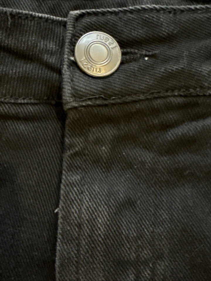 Pantalones de mezclilla Rue 21 Premium para hombre ajustados Arc Supreme Flex tachonados negros elásticos talla 36x29 Foto 3 de 4