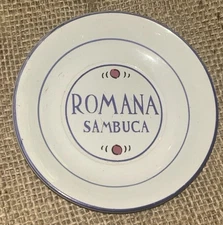 VTG Romana Sambuca Pottery Trinket Dish 4.25” Diameter Round By .5”T GR8 4 Soap