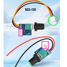 DC5-12V PWM Fan Governor Speed Control With Knob for 4Wire Switch Fan Regulation