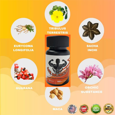 Mr Muscle Men Candy Herbal Chewable Tablets 1000mg Stamina Support 10 Tabs