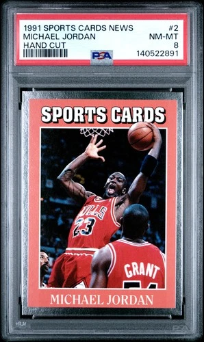 140522891 Michael Jordan 1991 Sports Cards News #2 PSA 8