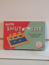 Shut The Box Game The Classic Game of Skill and Strategy by Wooden NEW