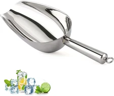 Stainless Steel Ice Scooper,Small Metal Scoops for Kitchen Bar Party Wedding,Thi