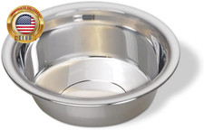 Pets Lightweight Stainless Steel Cat Bowl, 8 OZ Food and Water Dish, Natural