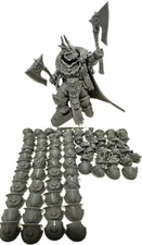 1 Night Lords Chaos Lord, 52 Shoulder Pads, 25 Heads BITS Warhammer 40k 30k LOT