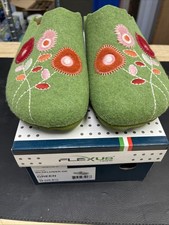 Flexus By Spring Step Posie Wool Felt Mule Slippers Women's Sz 8.5 EU39