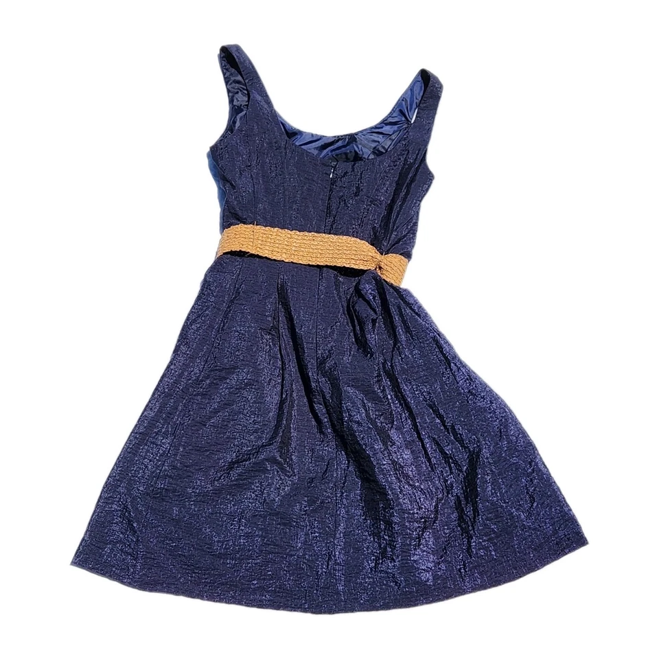 Vestido para mujer Nine West nuevo con etiquetas sin mangas ajustado y acampanado talla 4 Foto 2 de 4