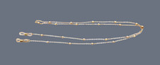 Goldtone Fashion Chain Eyeglass Holder with Spheres
