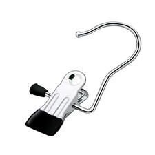 8 Pcs Stainless Steel Boot Hangers Laundry Hanging Hooks Clips Black