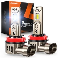 H11/H9/H8 LED Bulb, 1000 Super Brighter, 6500K White Built-in L2S H8/H9/H11
